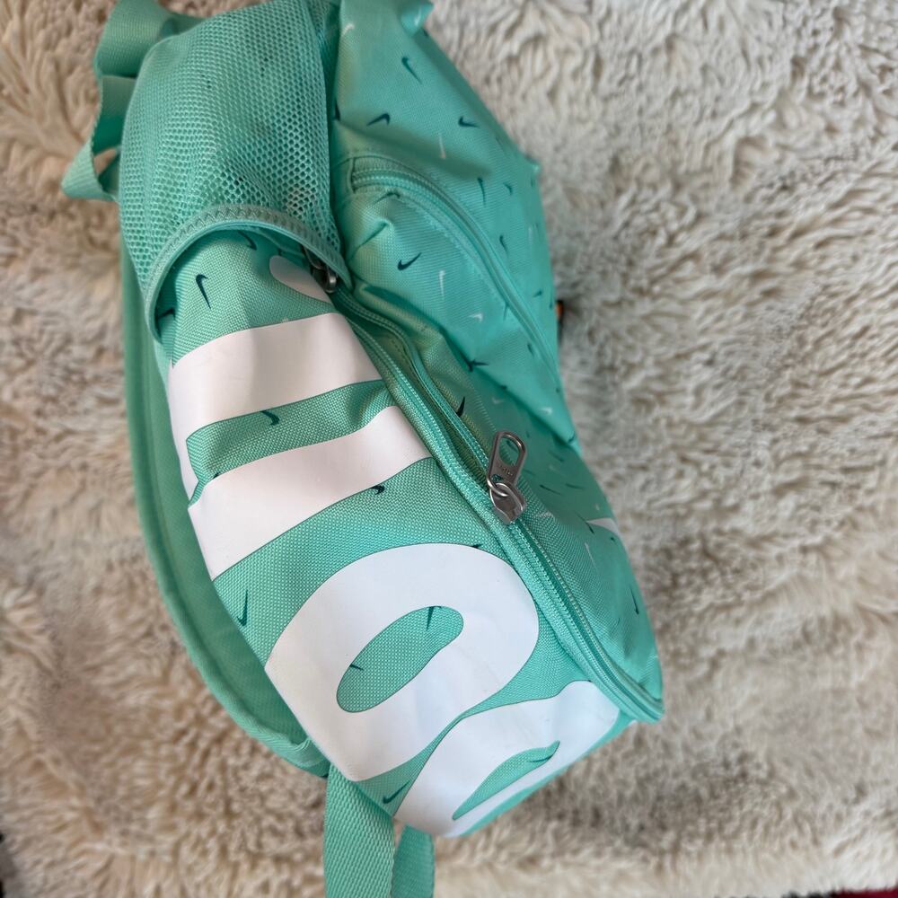 Nike Mini Backpack Mint Green Swoosh Print Kids Bag - Picture 7 of 9